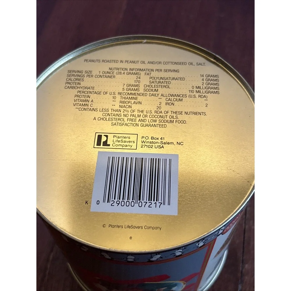 Vintage Mr. Peanut 1898 Tin‎ Planters